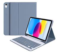 Fycyko for iPad 10th Generation Case with Keyboard 10.9" 2022 case with keyboard for ipad 10.9 inch, Detachable Wireless Bluetooth Keyboard Case for ipad 10th Generation 2022,Purple