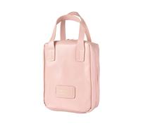 Fycyko Large Capacity Travel Toiletry Bag for Women Waterproof Wash Bag Dopp Kit PU Leather Cosmetics Makeup Bag Organizer for Full Size Accessories Wide Open Zipper Pouch with Compartments - Pink