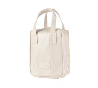 Fycyko Large Capacity Travel Toiletry Bag for Women Waterproof Wash Bag Dopp Kit PU Leather Cosmetics Makeup Bag Organizer for Full Size Accessories Wide Open Zipper Pouch with Compartments - White