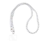 Fycyko Phone Lanyard, Crossbody Sparkling Crystal Beads Charm Chain Phone Strap with Tether Tab Universal Anti-Theft Sweet Bling Beaded Cellphone String Strap for Girls Women,Colorful