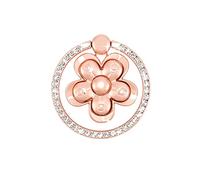Fycyko Sparkle Phone Ring Holder - 360 Adjustable Mobile Phone Loop Universal Flower Cell Phone Finger Grip Ring Artificial Diamond Ring Stand Kickstand for iPhone,Samsung,All Smartphones - Rose Gold