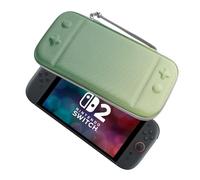 Fycyko Tasche für Switch 2(2025), Nintendo Switch 2 Leicht Tasche,Hartschalenkoffer für 12 Spielkassetten zum Schutz und für Unterwegs-Farbverlauf Grün