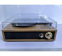 FYDEE Record Player - Dual Way Bluetooth | 3 LP Sizes | Built-in Stereo Speakers | 33/45/78 RPM Turntable | USB Output and MP3 Recording | RCA Output for Vinyl Records | Natural Wood