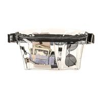 FYDELITY Fanny Pack w/Extra Long Belt Bag XL Plus Size Ultra-Slim CRYSTAL Clear