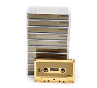 Fydelity Imixid/10 Pack Audio Cassette Tape C-60 Blank Gold Chrome 60 Minutes, Mixed Tape