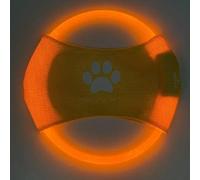 FYDTOP 2pcs-Dog Training LED Luminous Frisbee, TPU Non toxic Soft Rubber Teeth Grinding and Biting Resistant, Rechargeable Luminous Pet Puzzle Outdoor Throwing Toy, Suitable for All Dogs (Yellow)