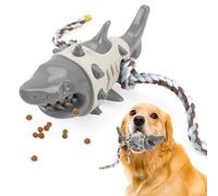 FYDTOP Simulation Shark Chew Toy for Dogs - TPR Durable & Bite-Proof Teething Puppy Chew Toy, Anxiety Relief & Stress Reduction, Dental Cleaning & Oral Health (Gray)