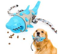 FYDTOP Simulation Shark Chew Toy for Dogs - TPR Durable & Bite-Proof Teething Puppy Chew Toy, Anxiety Relief & Stress Reduction, Dental Cleaning & Oral Health (Blue)