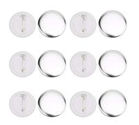 Fydun 100 Sets 37mm Badge Pin Button Parts Badge Acrylic Clear Badge Maker Making Supplies DIY Crafts Materials DIY Badges