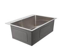 Fydun 24 Inch RV Sink 3mm 304 Stainless Steel Single Bowl Kitchen Sink Top Undermount Drop in with Soundproof Pads Nano Coating for RV Food Truck Boat Motorhome