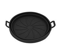 Fydun 2PCS Non-Stick Fryer Silicone Liners with Handles 21cm Diameter Replacement Bowls for Air Fryers (Black)