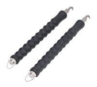 Fydun 2Pcs Tire Wire Tool Set, 11.81in Automatic Pull Hook Kit | Portable Wire Tie Tool, C45 Steel with PVC Handle, Ideal for Construction Sites