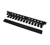 Fydun 2U Rack Mount Cable Management 12 Slots with Dustproof Panel for 19inch Standard Cabinets for Tower Units, Professional Accessories