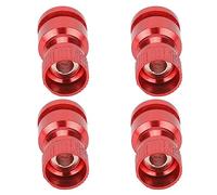 Fydun 4PCS Aluminum Alloy RC Body Cover Mount Hole Locator for PC PVC Control Car - Precision Alignment and Vibration Reduction Tool (Red)