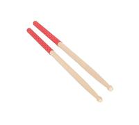 Fydun 5A Drum Sticks for Adults Kids Beginners Maple Wood Tip Drumsticks with Anti Slip Rubber Handle for Musical Instrument Accessories Red X Pattern Applied Family