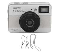 Fydun Camera 4K 68MP Digital Camera Flip Screen Fill Light Portable Small Selfie Camcorder for Student Travel (White)