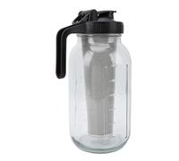Fydun Cold Brew Coffee Maker with Less Steel Filter, Thick Glass Pitcher, Iced Coffee Jar with Spout Lid and Comfortable Handle for Easy Brewing (2000ml)