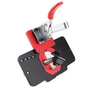 Fydun Concealed Hinge Jig Hole Drilling Drill Bit Kit Set Woodworking 35mm Door Boring Locator Clamp Red Black 15-25mm Aluminum Alloy