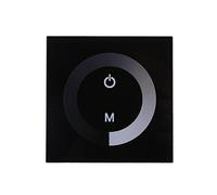 Fydun Dimmer for Dimmable LED Single Color Touch Panel Dimmer Wall Switch Controller LED Light Strip DC 12V-24V(Black)
