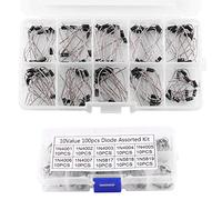 Fydun Diodes 100Pcs 10Values Rectifier Diode Assortment Electronic Kit 1N4001~1N4007 1N5817~1N5819 With Box