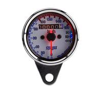 Fydun Fydun Universal Motorcycle LED Backlight Speedometer & Odometer Gauge - 160 KM H Max Speed, Accurate Digital Readings, Easy Install, Black (flour)