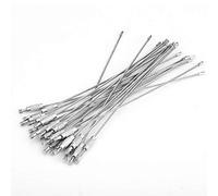 Fydun Keychains Cable, 20Pcs/Bag Stainless Steel Wire Key Rings Rope Key Ring with Screw Locking Silver for Luggage Tag Loops Key Organizer Arts Projects