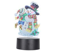 Fydun LED Diamond Painting Lamp DIY Special Shaped Diamond Painting LED Light Smart Touching Sensor 3D USB Christmas Decoration (Snowman)