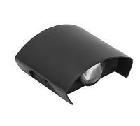 Fydun LED Wall Sconce - Deco Aluminum Alloy Black Outdoor Light for Gardens, Porches, and Doorways (White Light)
