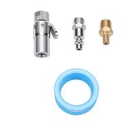 Fydun Locking Air Chuck Brass Tire Inflator Adapter 12 Jaws Lock On 1/4 Inch NPT Clip On Tire Chuck Open Flow No Valve for RV Tractor Off Road Tires