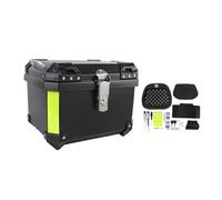 Fydun Motorcycle Top Case ABS Trunk Top Box Helmet Luggage 45L Capacity Black for Rear Rack