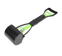 Fydun Pet Pooper Long Handle Jaw Poop Scoop Clean Pick Up Dog Cat Waste Picker Cleaning Tool for Families (Green Black)