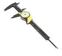 Fydun Plastic Dial Vernier Caliper Ruler Roofessional Measure Tool 0-150mm Practical Measurement for Workshop Construction (Yellow (English))