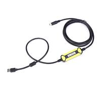 Fydun PLC Programming Cable, 2.5 Meters, USB to Round 8 Pins, for FX1S/1N/2N/3U FX Series PLC, Compatible with Personal Computer