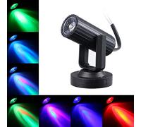 Fydun Portable 1W RGB LED Mini Spot Lamp for Home Parties, Stage Lighting, DJ Shows, Clubs & Bars - Adjustable Light Angle, AC85-265V Compatible (Multicolor)