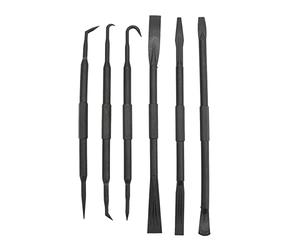 Fydun Pry Tool Kit, 6 PCS Black ABS Non-Marring Pick and Prybar Set Prying Bar Hook Set for Removing O Ring Sealing Accessories Pry Bar Set