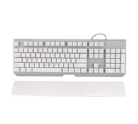 Fydun RGB Wired Keyboard with Wrist Rest 104 Keys Clear Characters Good Resilience Mechanical Feel Keyboard for Office Gaming, Professional Accessories (GK60 keyway white)