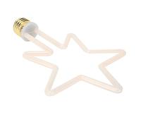 Fydun Stylish LED E27 Deco Bulb, 8W 2700K Five Pointed Star Lamp for Indoor Festive Lighting