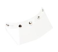 Fydun Universal 5-Snap Open Face Motorcycle Visor - Wind and Sun Protection for Riding - Flip Up Polycarbonate Shield for Both Men and Women (White)