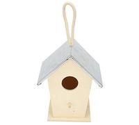 Fydun Wooden Hanging Bird House for Outdoor Garden Decoration - Rustic Nesting Box for Bluebirds - Ct Resnt Wood Birdhouse with Predator Guard - Ideal Nature Accessory