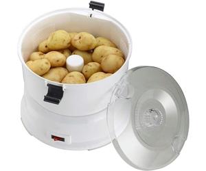 FYDZ Electric Potato Peeler Machine - Vegetable Slicer with Container, Rotary Safety Lock, Potato Rumbler Peeler for Home and Kitchen Use
