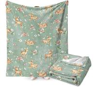FYDZBSL Deer Blanket Super Soft Cozy Fleece Throw Cute Deer Themed Design Printed Throw Blankets for Kids, Chair Sofa, Warm Soft Cozy Blanket 40"x60"
