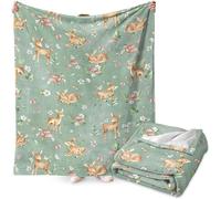 FYDZBSL Deer Blanket Super Soft Cozy Fleece Throw Cute Deer Themed Design Printed Throw Blankets for Kids, Chair Sofa, Warm Soft Cozy Blanket 40"x60"