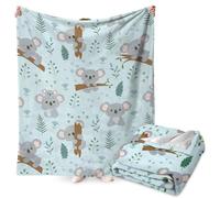 FYDZBSL Koala Blanket Throw, Cute Koala Blanket Gift for Kids Soft Warm Fuzzy Throw Blankets Kids or Adults for Crib Bed Couch Chair Four Seasons Living Room Travel Outdoor