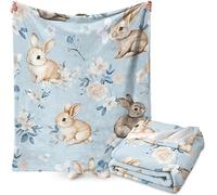 FYDZBSL Rabbit Blanket Super Soft Cozy Fleece Throw Cute Rabbit Themed Design Printed Throw Blankets for Kids, Chair Sofa, Warm Soft Cozy Blanket 40"x60"