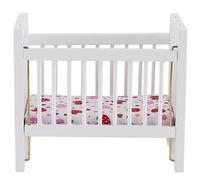 Fyearfly 1:12 Dollhouse Mini Bed Model with Mattress, Realistic Furniture for Doll House, Easy Setup, Affordable Dollhouse Accessories