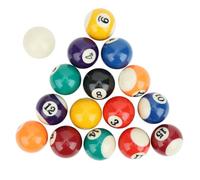 Fyearfly 16Pcs Billiard Ball Set, Pool Cue Training Ball 38mm Resin Children Billiard Pool Table Balls Toy Mini Pool Table, for Game Rooms Recreation