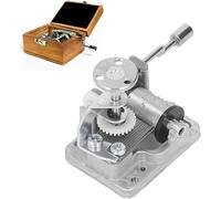 Fyearfly 18 Note Musical Mechanism Movement Retro Style Alloy Replacement Hand Crank Musical Mechanism Movement for Music Box DIY Repair Tool