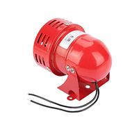 Fyearfly 220V 120DB Red Mini Metal Motor Alarm Industrial Sound Electrical Guard Against Theft MS-190, Industrial Motor Alarm Bell Horn Sound Buzzer Siren
