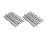 Fyearfly 2pcs Baguette Pans Non-Stick Perforated French Bread Pan for Easy Baking