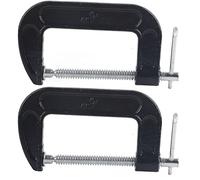 Fyearfly 2Pcs G Clamp G-Type C-Type Woodworking Malleable Steel Fixed Industrial Strength Hardware Tool